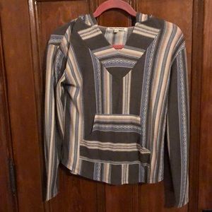 Striped hoodie shirt